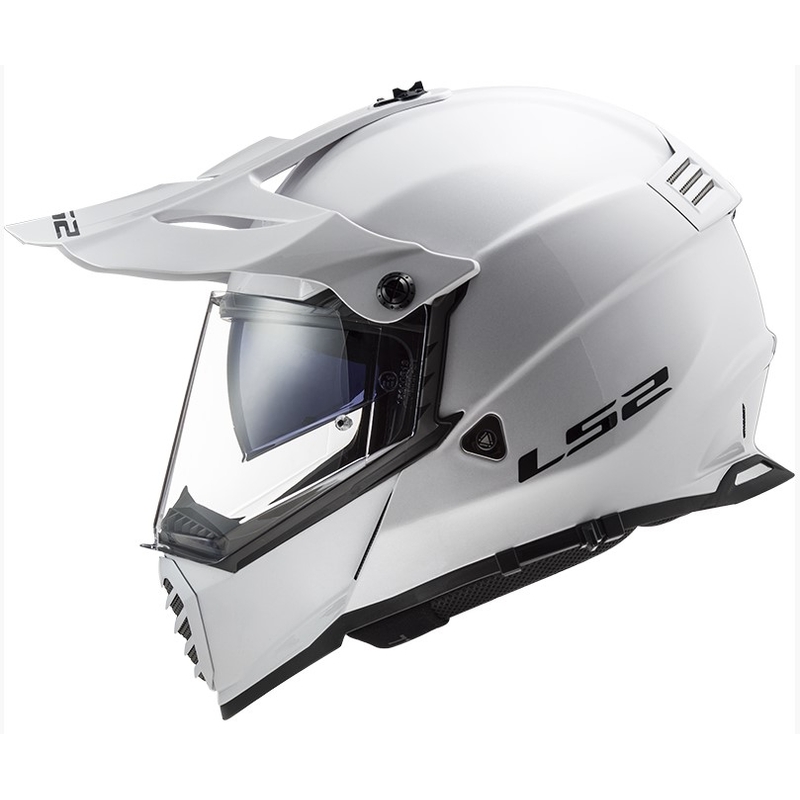 Enduro sisak LS2 MX436 Pioneer EVO Szilárd fehér