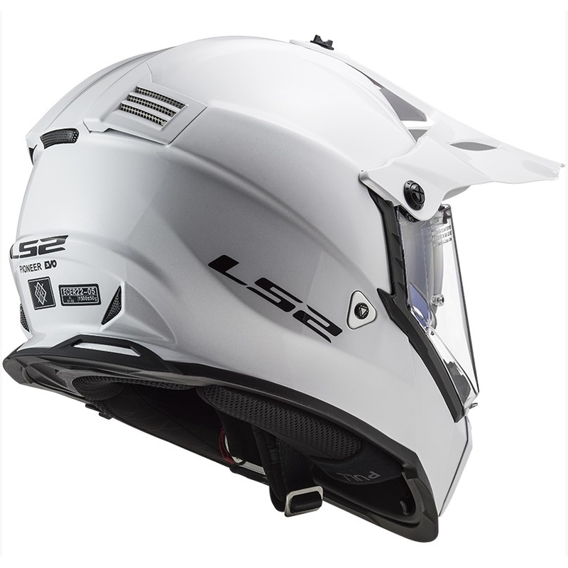 Enduro sisak LS2 MX436 Pioneer EVO Szilárd fehér