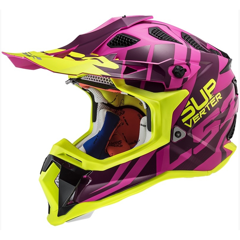 Motocross Sisak LS2 MX470 Subverter Troop rózsaszín-fluo sárga akció kiárusítás