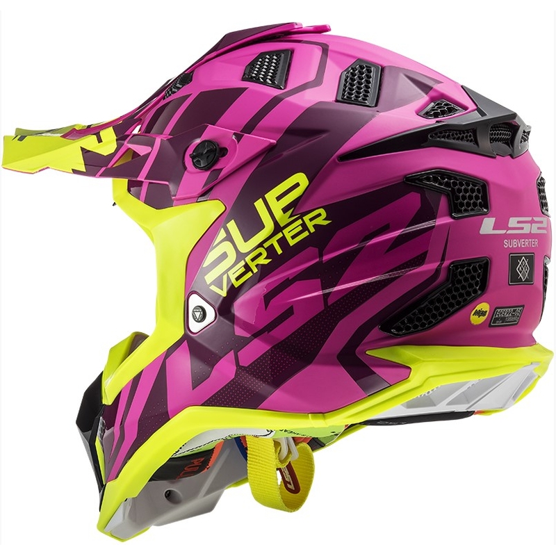 Motocross Sisak LS2 MX470 Subverter Troop rózsaszín-fluo sárga akció kiárusítás