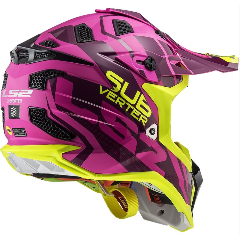 Motocross Sisak LS2 MX470 Subverter Troop rózsaszín-fluo sárga akció kiárusítás