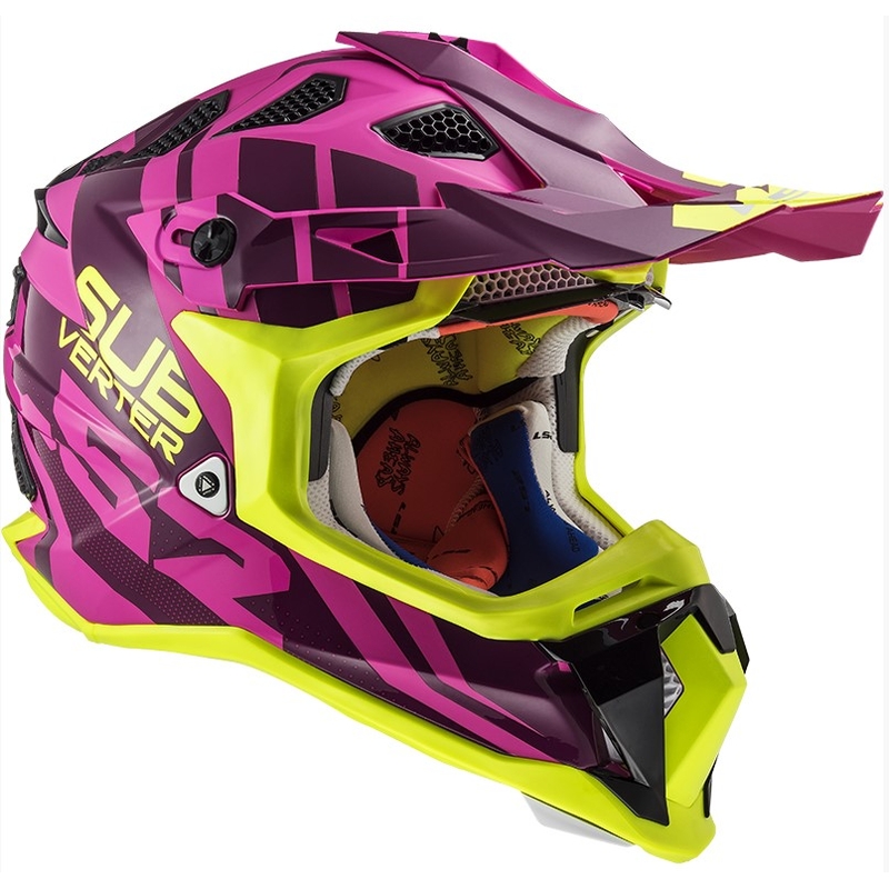Motocross Sisak LS2 MX470 Subverter Troop rózsaszín-fluo sárga akció kiárusítás
