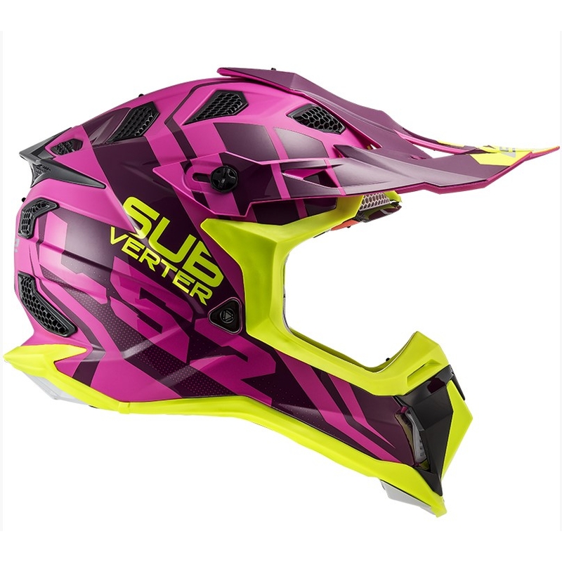Motocross Sisak LS2 MX470 Subverter Troop rózsaszín-fluo sárga akció kiárusítás