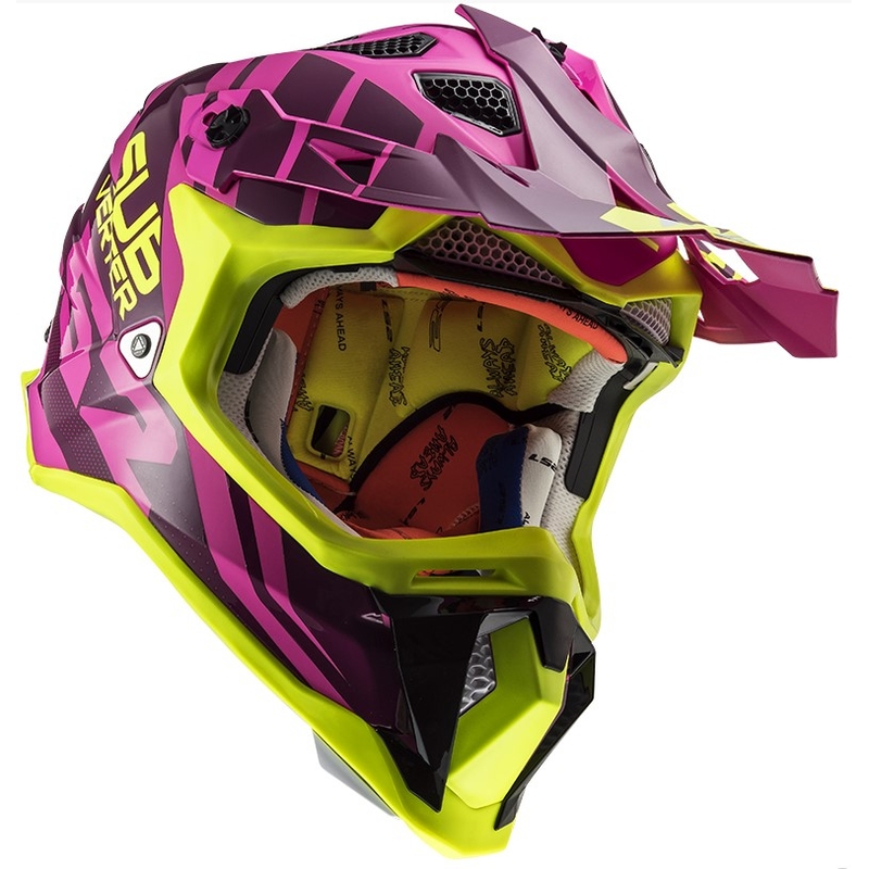 Motocross Sisak LS2 MX470 Subverter Troop rózsaszín-fluo sárga akció kiárusítás