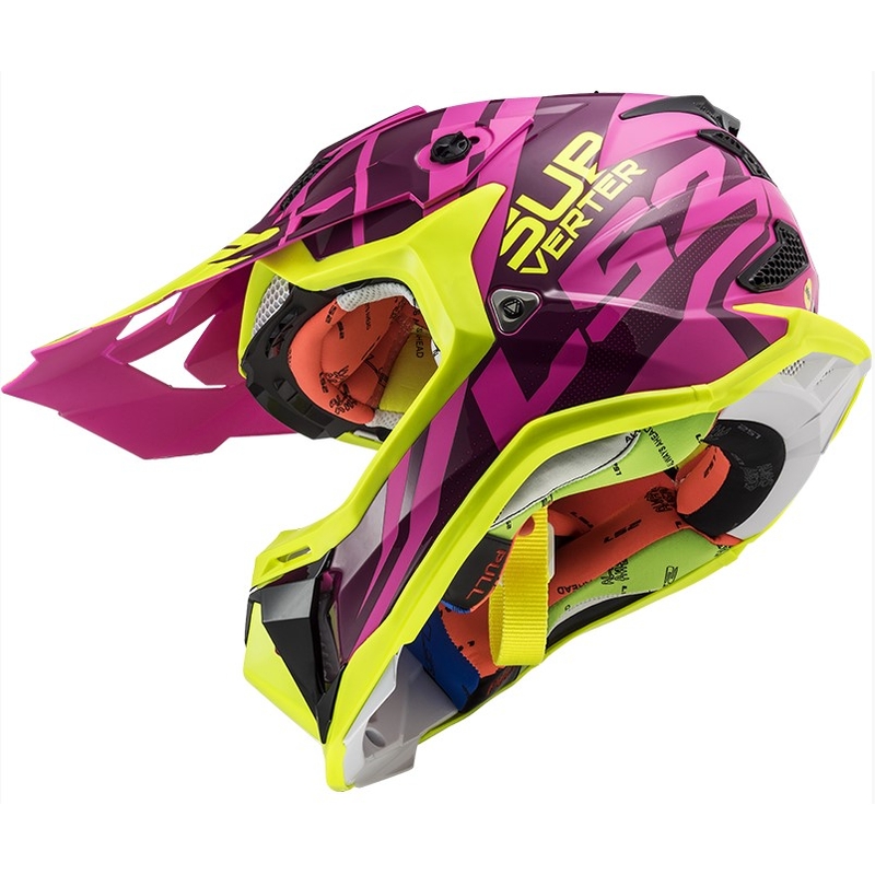 Motocross Sisak LS2 MX470 Subverter Troop rózsaszín-fluo sárga akció kiárusítás