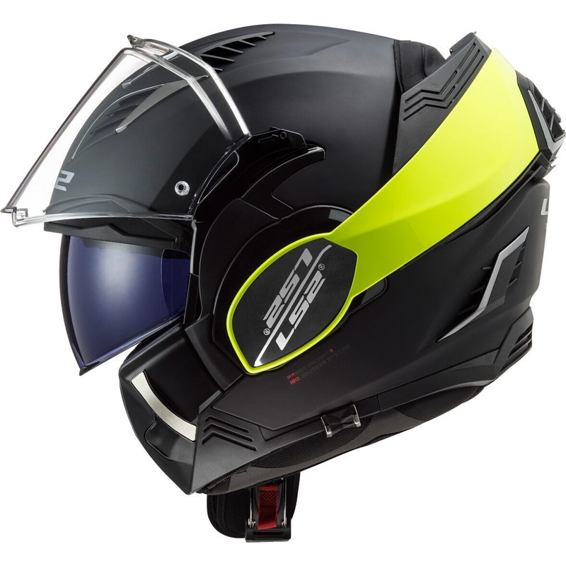Állból nyíló motoros sisak  LS2 FF900 Valiant II Hammer fekete-neon sárga kiárusítás
