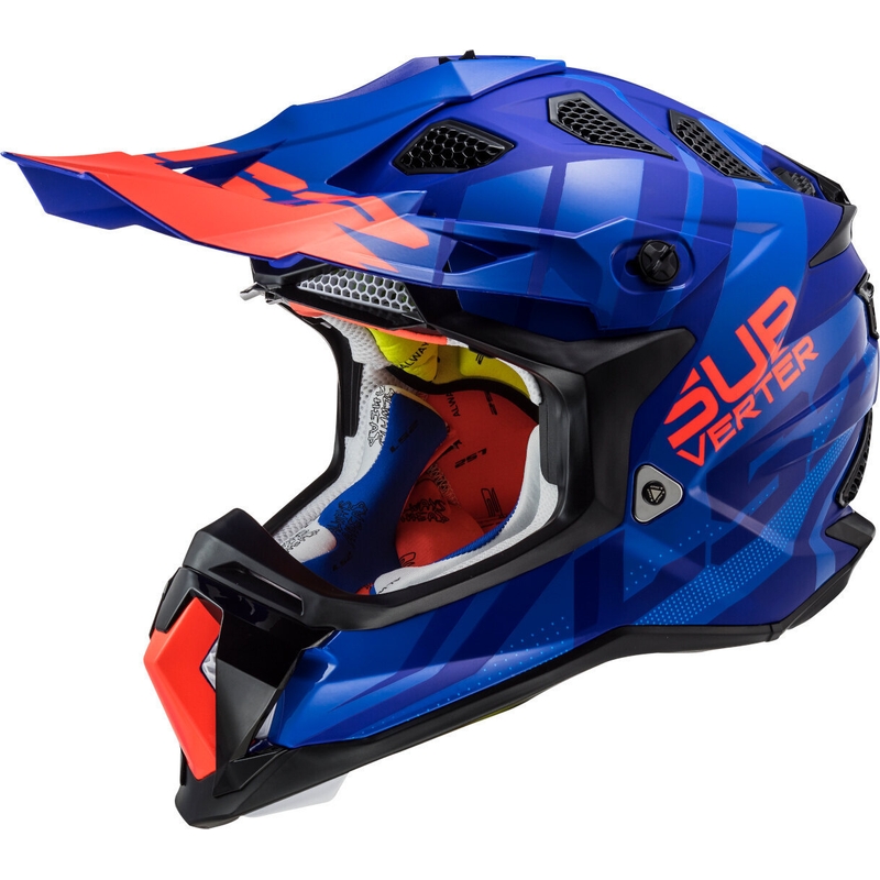 Motocross sisak LS2 MX470 Subverter Troop Kék-narancssárga akció kiárusítás