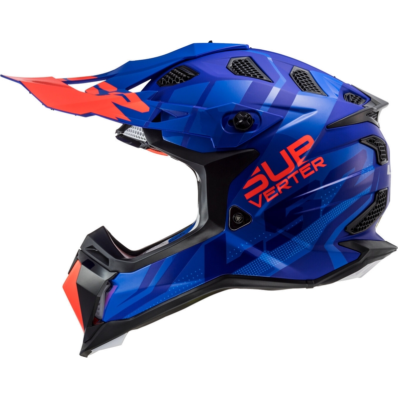 Motocross sisak LS2 MX470 Subverter Troop Kék-narancssárga akció kiárusítás