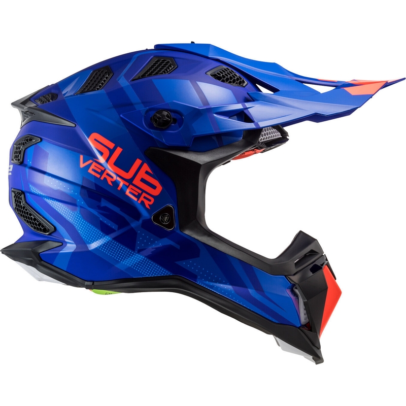 Motocross sisak LS2 MX470 Subverter Troop Kék-narancssárga akció kiárusítás