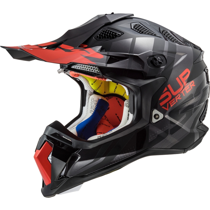 Motocross sisak LS2 MX470 Subverter Troop fekete-piros