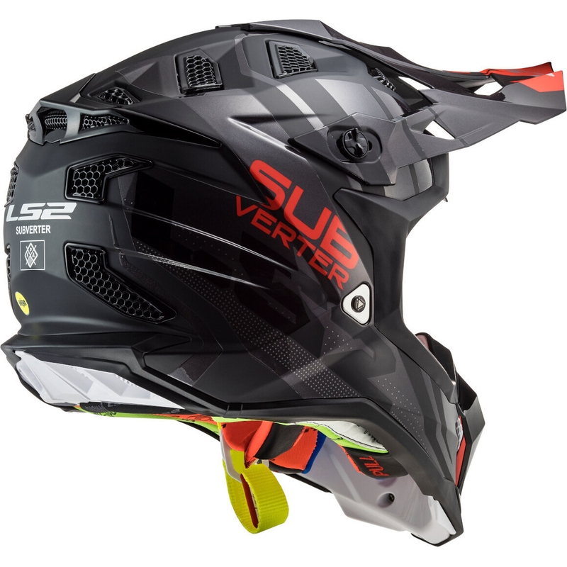 Motocross sisak LS2 MX470 Subverter Troop fekete-piros