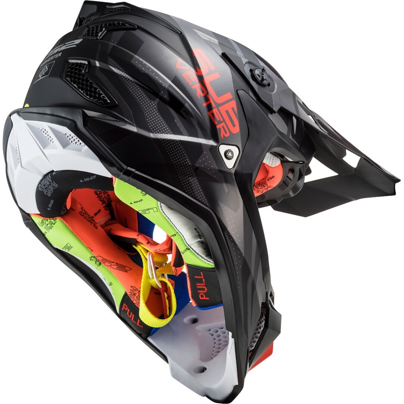 Motocross sisak LS2 MX470 Subverter Troop fekete-piros