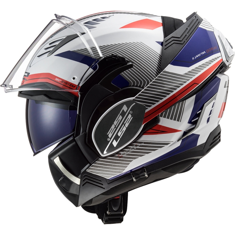 Állból nyíló motoros sisak LS2 FF900 Valiant II Revo fehér-kék-piros