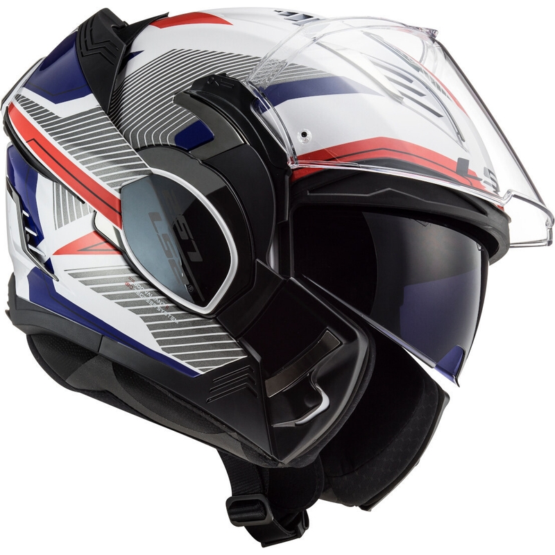 Állból nyíló motoros sisak LS2 FF900 Valiant II Revo fehér-kék-piros