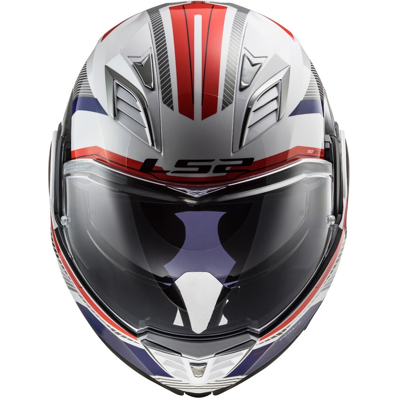 Állból nyíló motoros sisak LS2 FF900 Valiant II Revo fehér-kék-piros