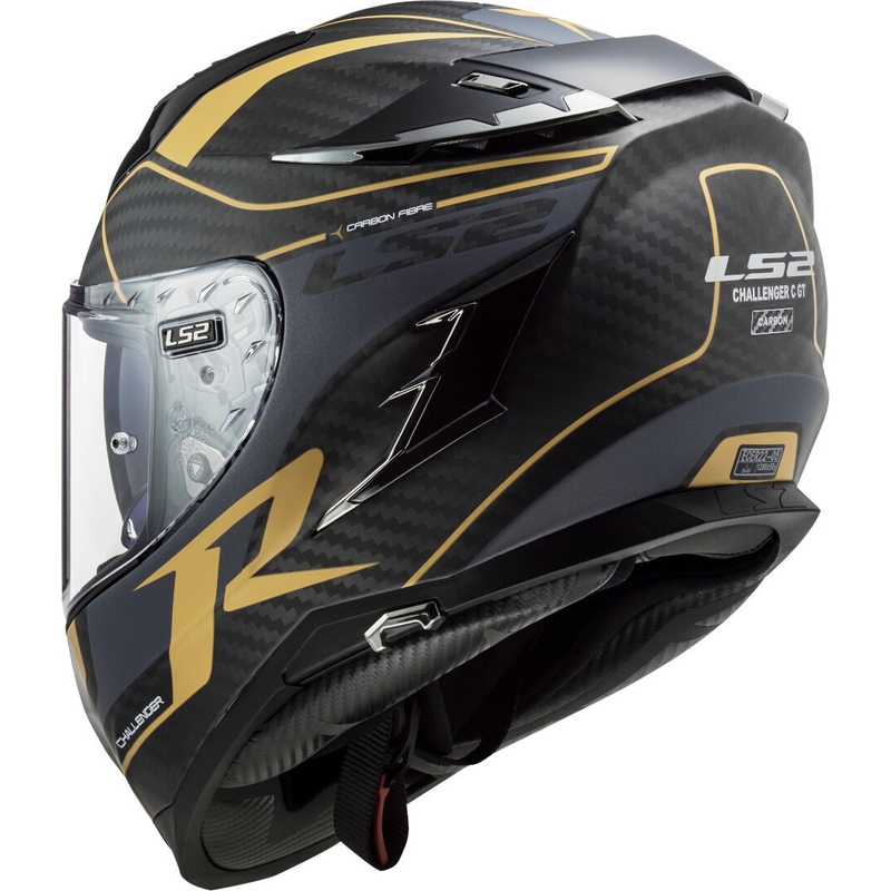 Integrált motoros sisak LS2 FF327 Challenger C Grid fekete-arany eladás kiárusítás