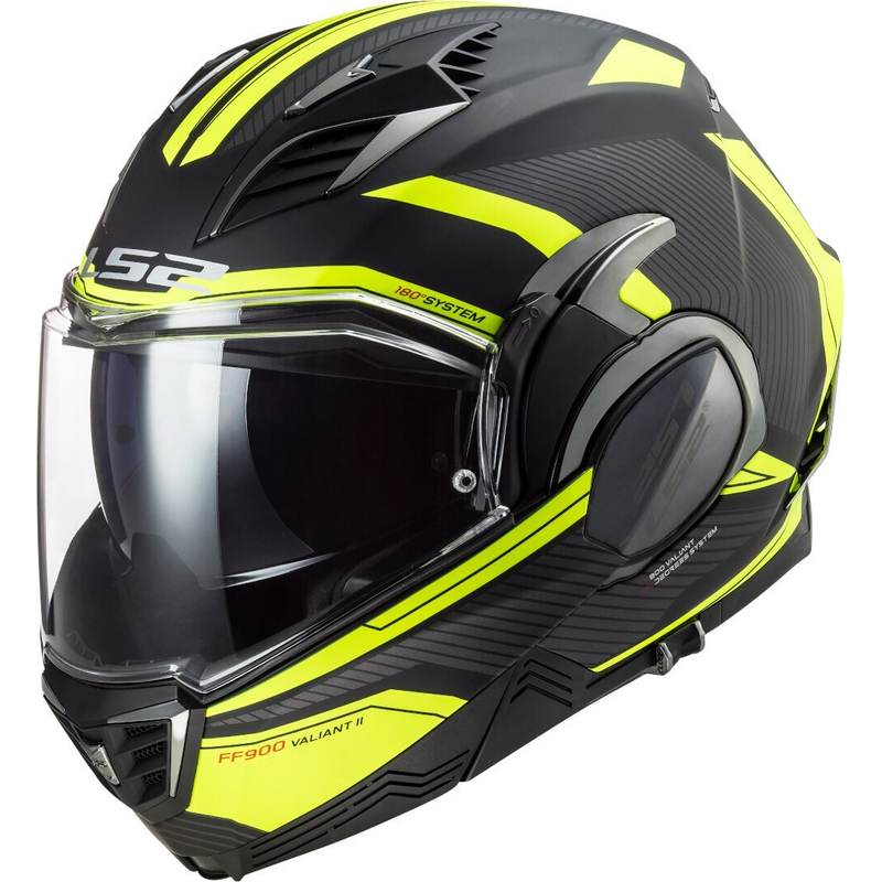 Felnyitható motoros sisak LS2 FF900 Valiant II Noir fekete-neon sárga