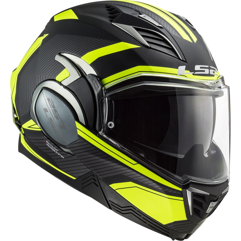 Felnyitható motoros sisak LS2 FF900 Valiant II Noir fekete-neon sárga