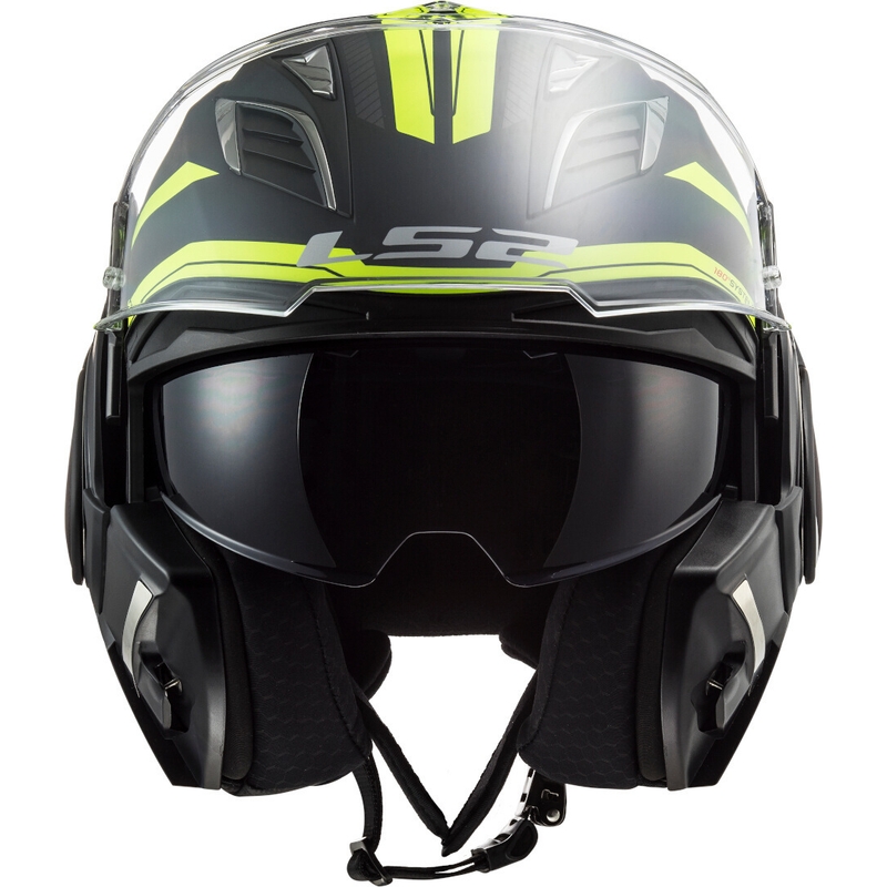 Felnyitható motoros sisak LS2 FF900 Valiant II Noir fekete-neon sárga