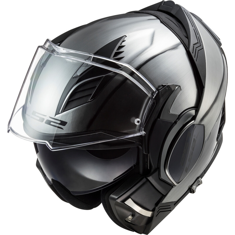 Felhajtható motoros sisak LS2 FF900 Valiant II Jeans ezüst színben kiárusítás