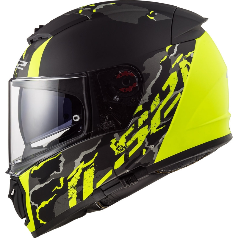 Integrált motoros sisak LS2 FF390 Breaker Feline fekete-fluo sárga eladó kiárusítás