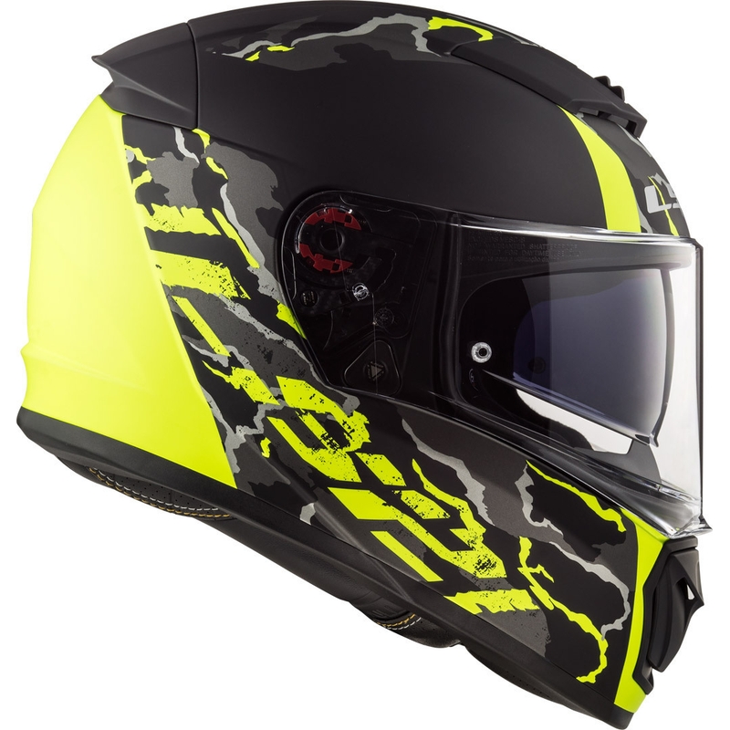 Integrált motoros sisak LS2 FF390 Breaker Feline fekete-fluo sárga eladó kiárusítás