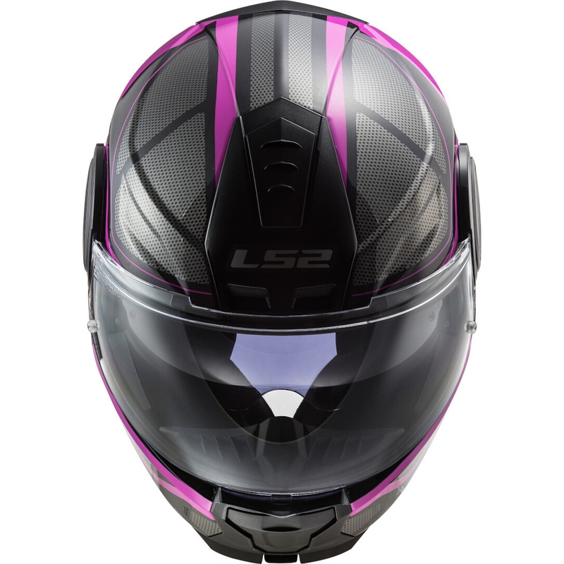 Billenő motoros sisak LS2 FF902 Szonda tengely fekete-lila