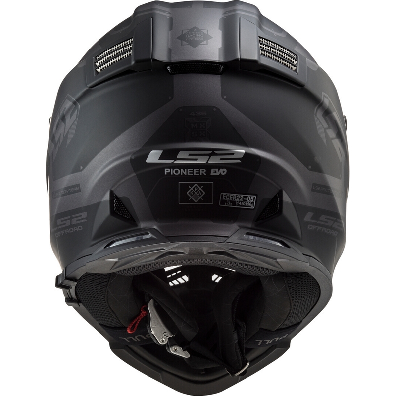 Enduro sisak LS2 MX436 Pioneer EVO Cobra fekete-kék