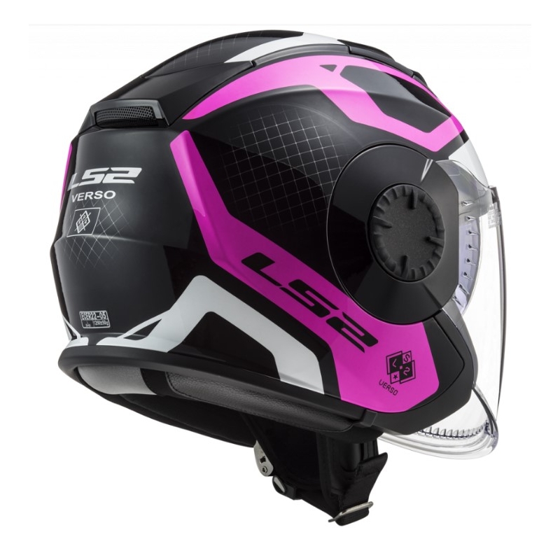 LS2 OF570 Verso Marker nyitott motoros sisak fekete-lila