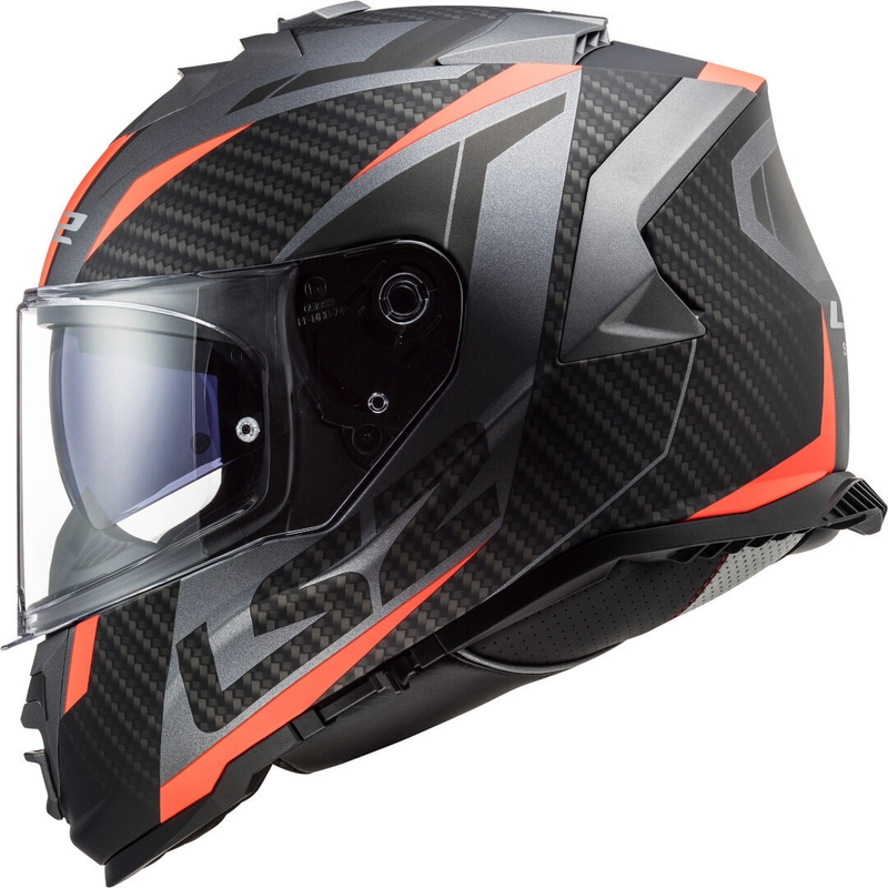 Zárt sisak LS2 FF800 Storm Racer ezüst-neon narancssárga