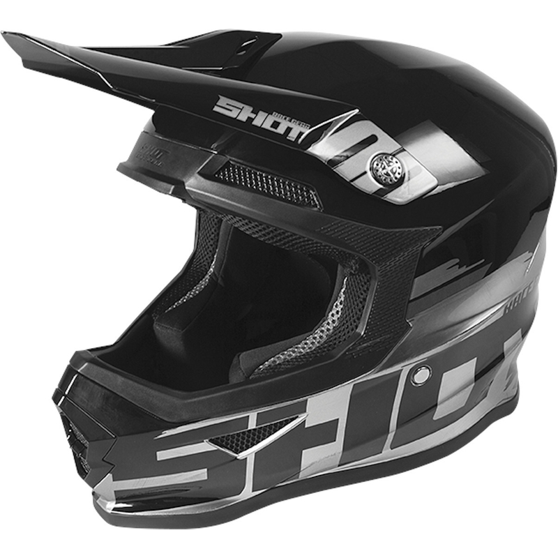 Motocross sisak Shot Furious Brush fekete-ezüst