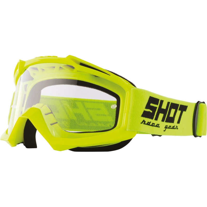 Motocross szemüveg Shot Assault Solid fluo sárga