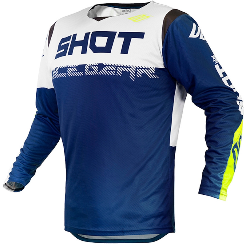 Motocross mez Shot Contact Trust kék-fehér-fluo sárga eladás kiárusítás