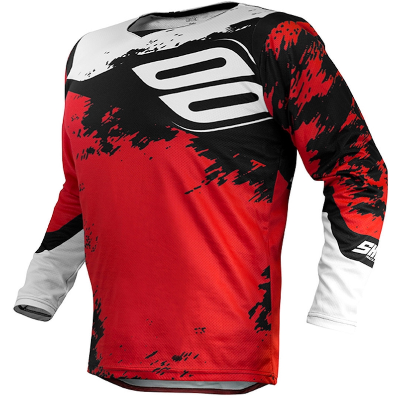 Motocross mez Shot Contact Shadow piros-fekete-fehér akció kiárusítás