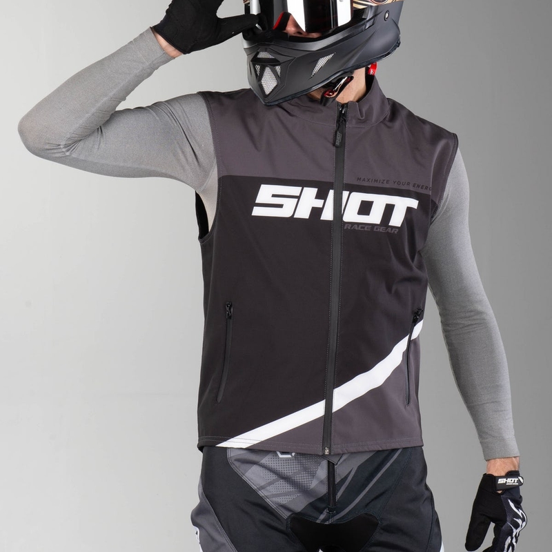 Softshell mellény Shot Lite fekete-szürke-fehér akció kiárusítás