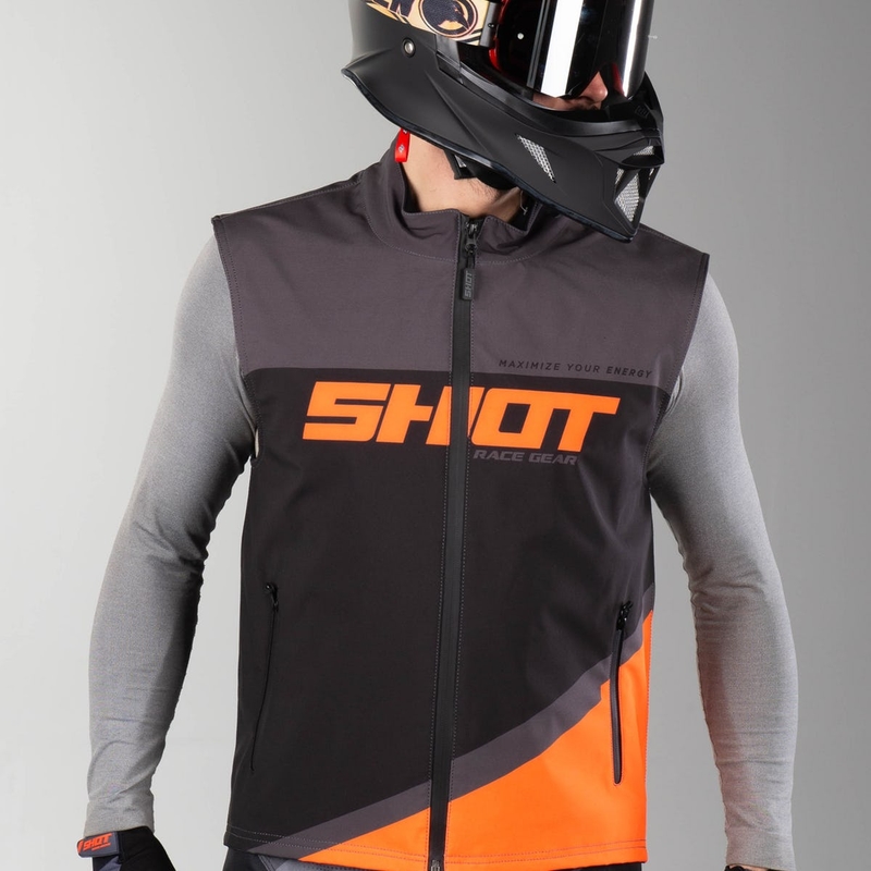 Softshell mellény Shot Lite fekete-szürke-fluo narancssárga eladás kiárusítás