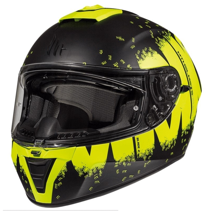 Integrált motoros sisak MT Blade 2 SV Oberon fekete-fluo sárga - II.class