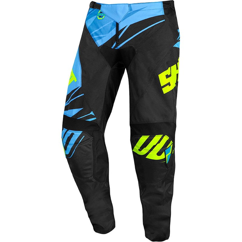 Gyerekek Motocross nadrág lőtt Devo Ventura Kék-Fekete-Fluo sárga akció kiárusítás
