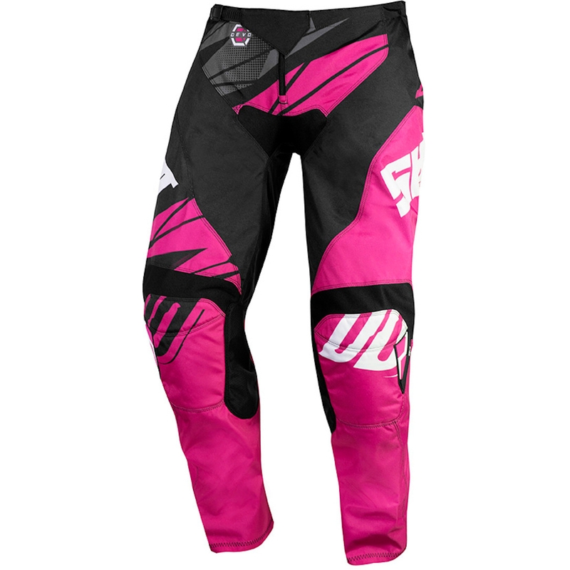 Gyerek motocross nadrág Shot Devo Ventura rózsaszín-fekete-fehér