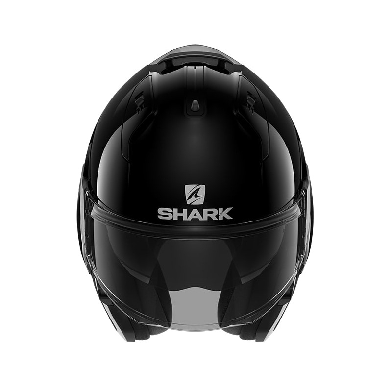 Flip sisak SHARK EVO-ES Üres fekete fényes