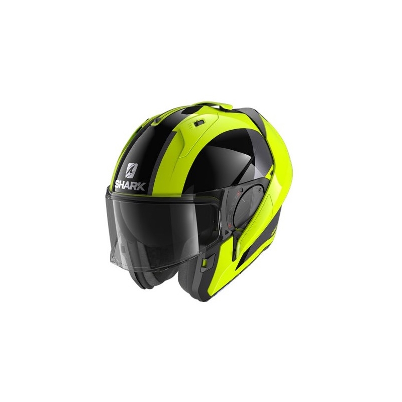 Flip sisak SHARK EVO-ES Endless fekete-ezüst-fluo sárga akció kiárusítás