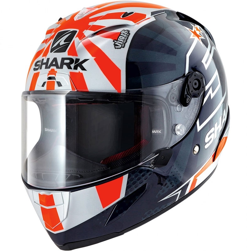 Integrált sisak SHARK RACE-R PRO Zarco Replica 2019 kék-fehér-narancssárga akció kiárusítás