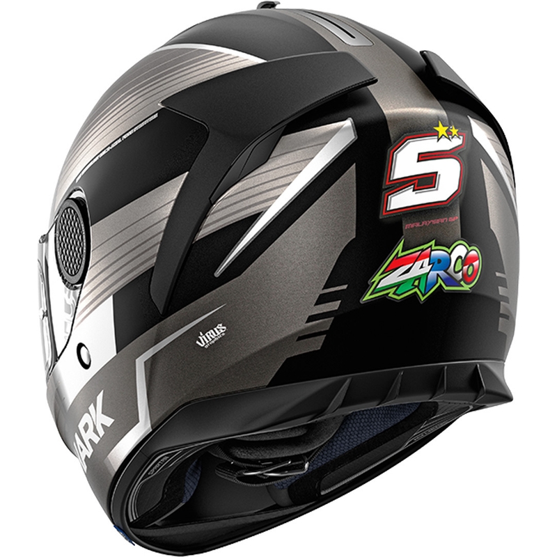 Integrált sisak SHARK SPARTAN 1.2 Zarco Malaysia GP Mat fekete-ezüst-antracit eladás kiárusítás
