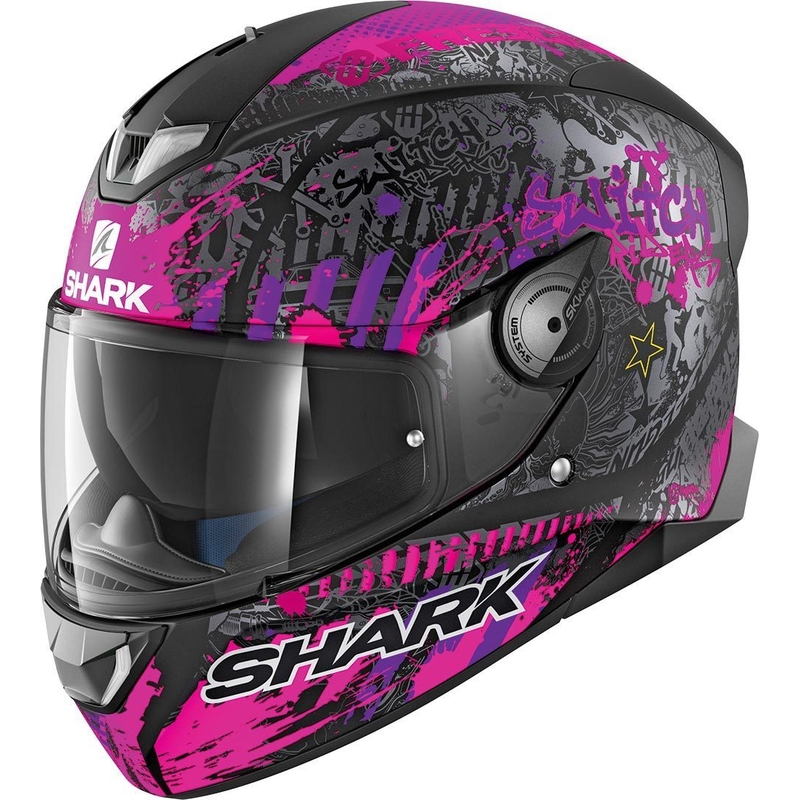 Integrált sisak SHARK SKWAL 2.2 Switch Riders 2 Mat Replica Fekete-Lila Akció kiárusítás