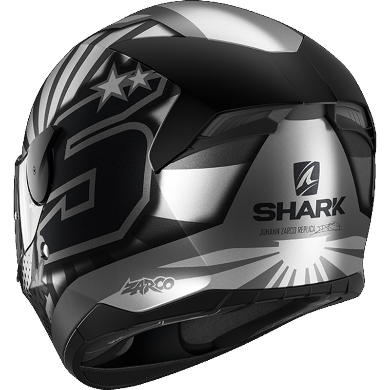 Integrált sisak SHARK D-SKWAL 2 Zarco 2019 Mat Replica fekete-szürke-ezüst kiárusítás