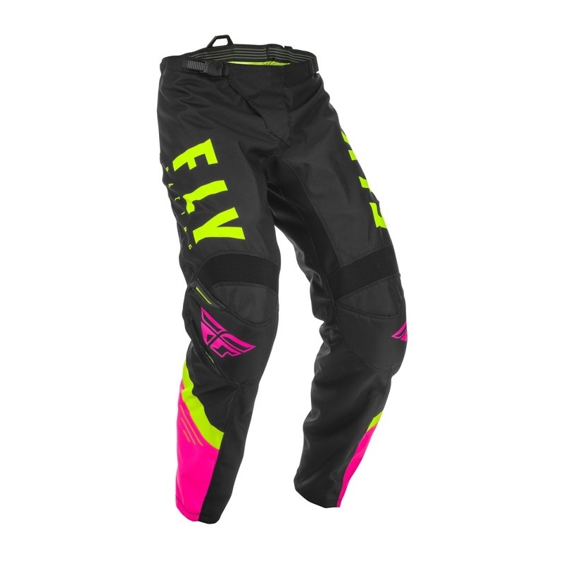 Motocross Pants FLY Racing F-16 2020 Rózsaszín-Fekete-Fluo Sárga