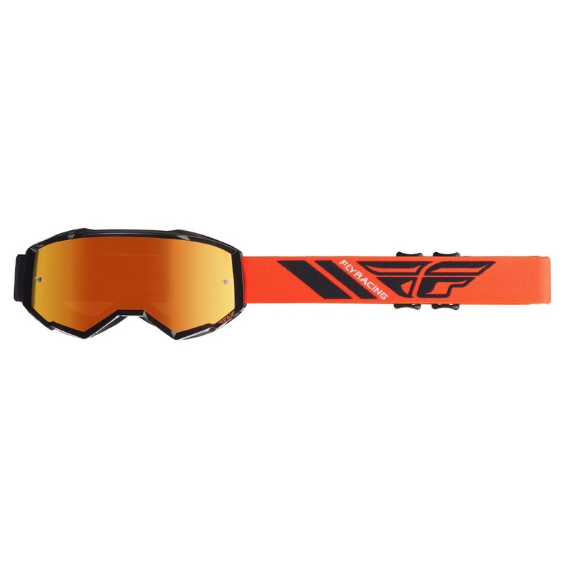 Motocross szemüveg FLY Racing Zone 2019 narancs-fekete (narancssárga króm plexi)