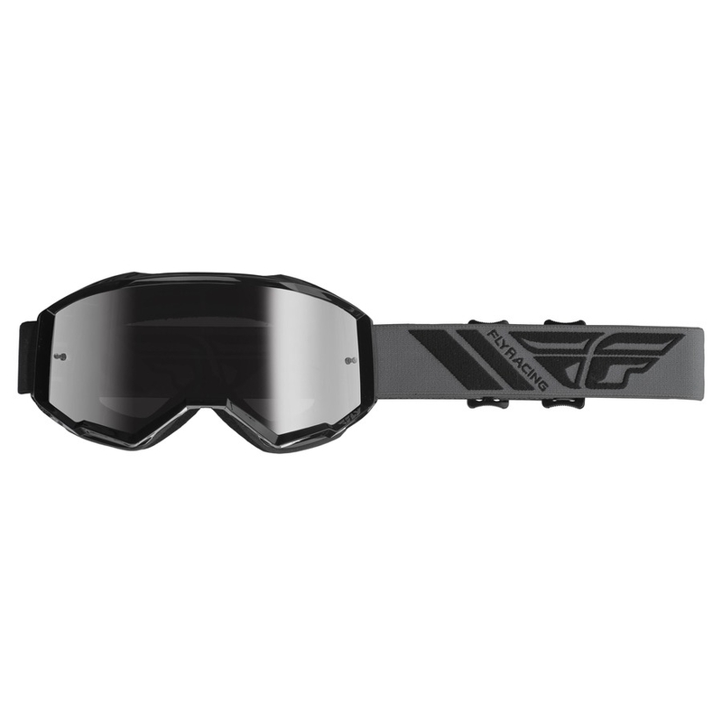 Motocross Szemüveg FLY Racing Zone 2019 szürke-fekete (ezüst króm plexi)