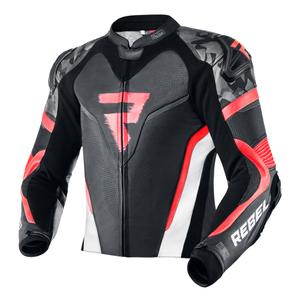 Rebelhorn Rebel motoros kabát fekete-fehér-fluo piros eladó kiárusítás