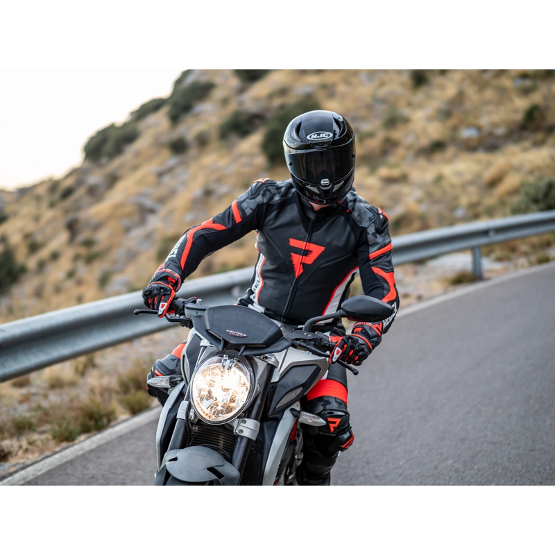 Rebelhorn Rebel motoros kabát fekete-fehér-fluo piros eladó kiárusítás